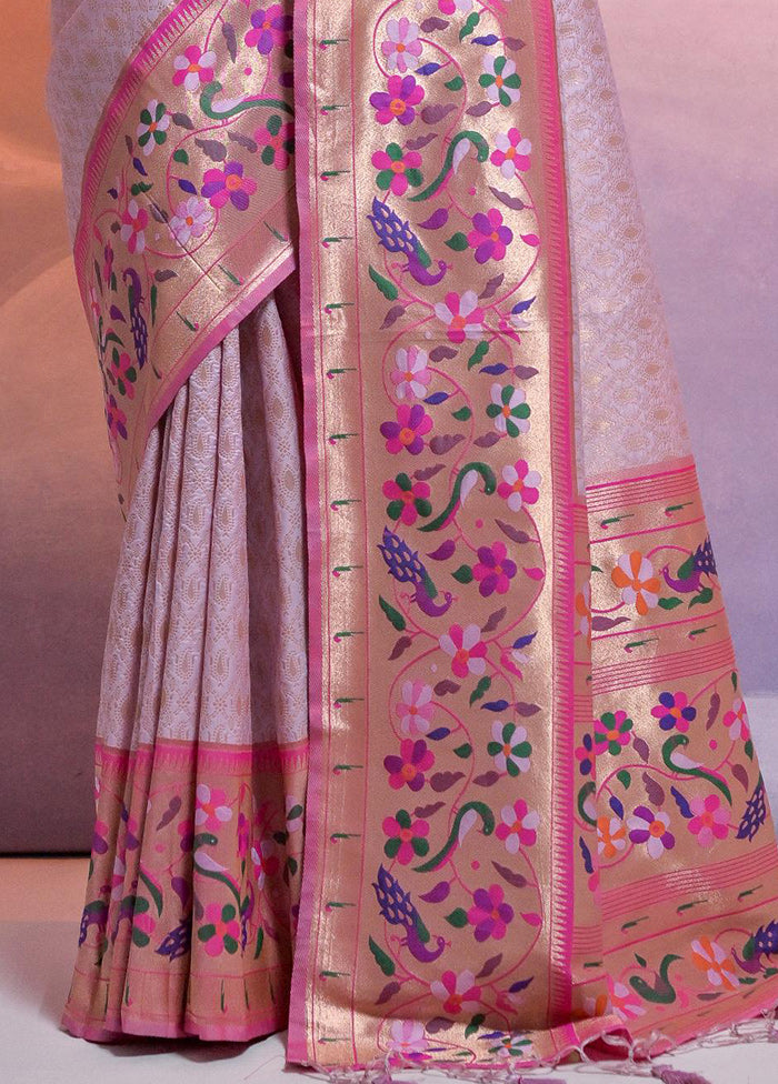 Purple Dupion Silk Saree With Blouse Piece - Indian Silk House Agencies