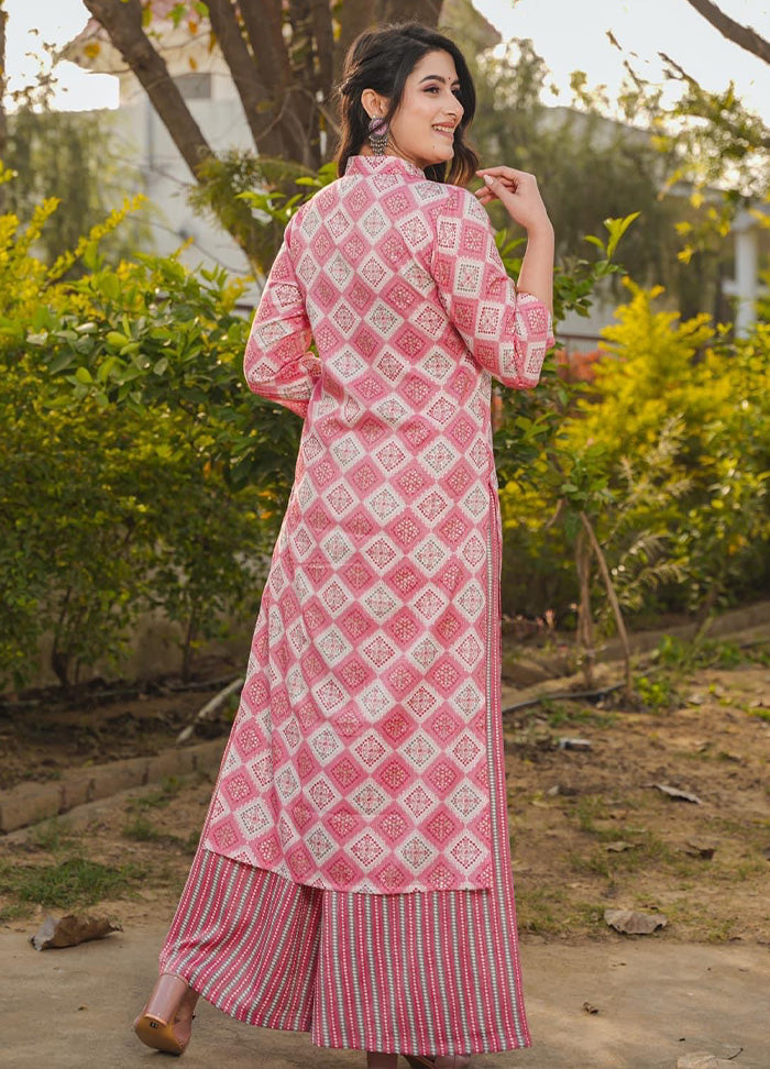 2 Pc Pink Readymade Rayon Kurti Set - Indian Silk House Agencies
