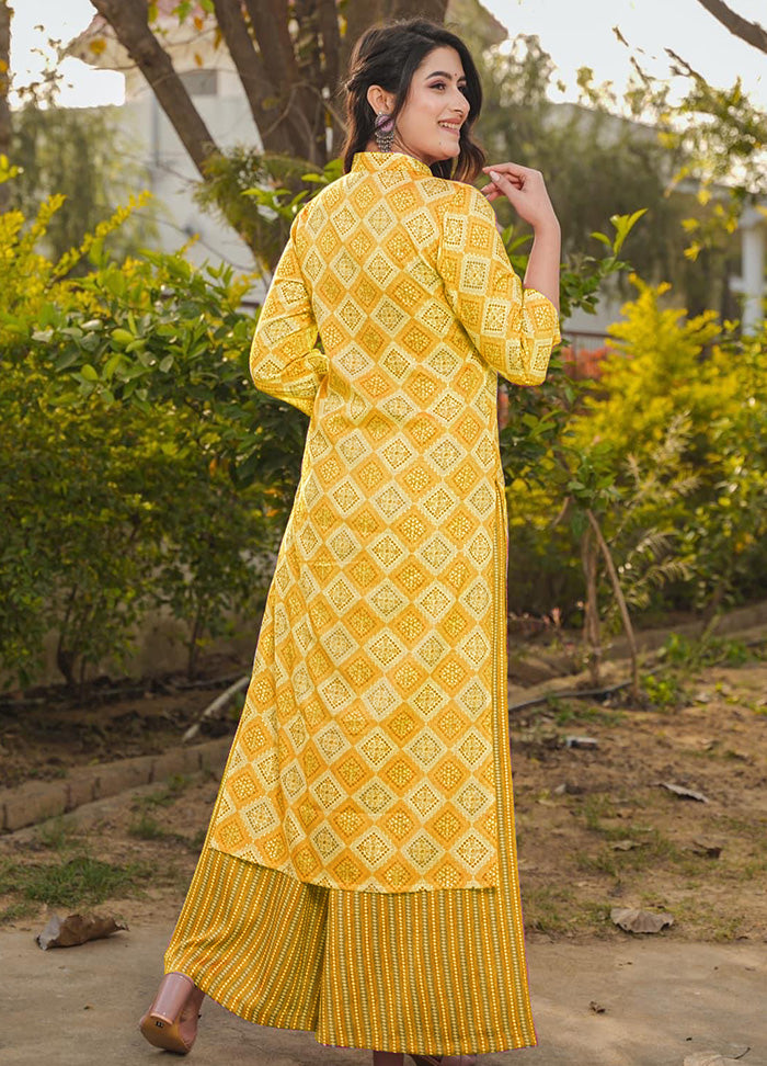 2 Pc Yellow Readymade Rayon Kurti Set - Indian Silk House Agencies