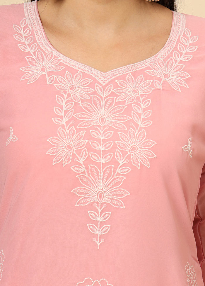 Pink Readymade Georgette Kurti