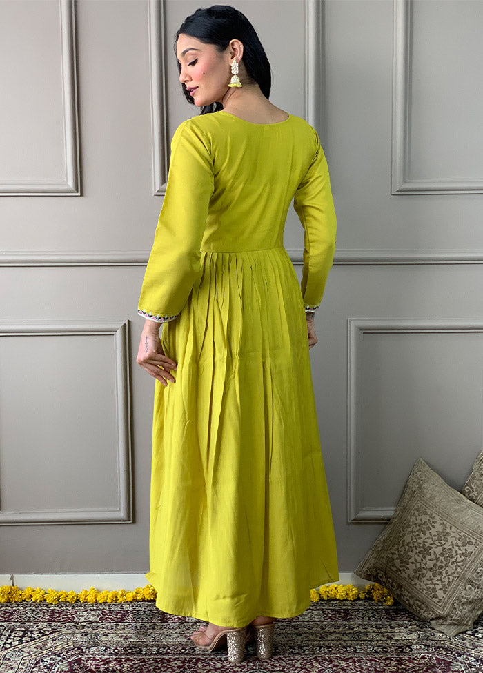 3 Pc Lemon Readymade Viscose Suit Set