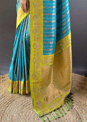 Firoza Dupion Silk Saree With Blouse Piece