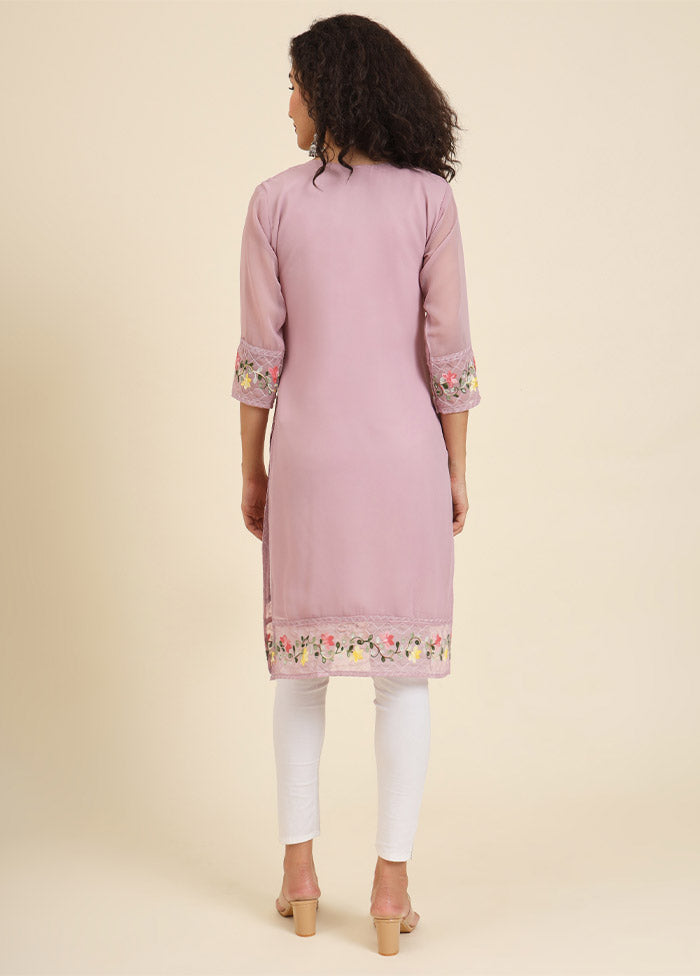 Pink Readymade Georgette Kurti