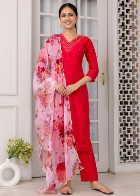 3 Pc Rani Readymade Viscose Suit Set