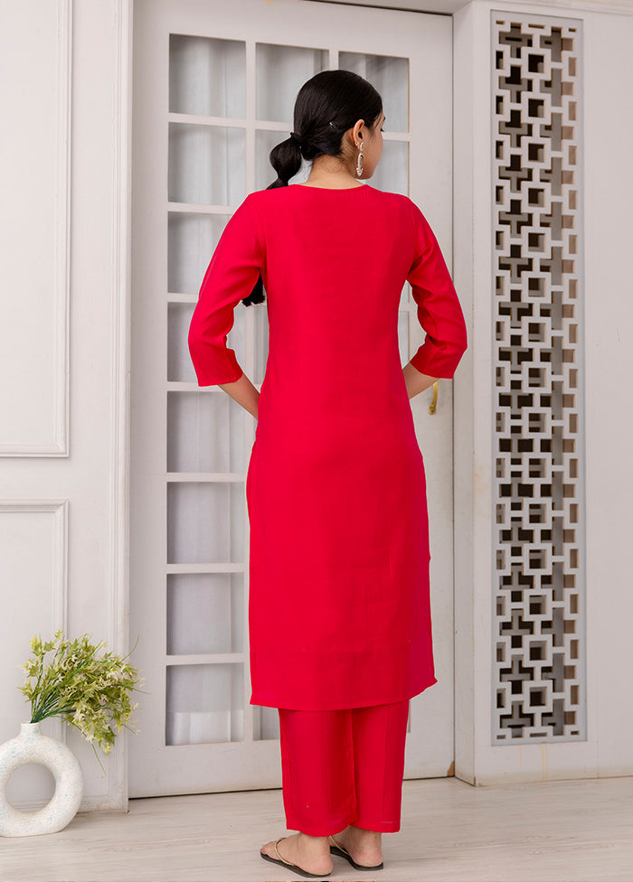 3 Pc Rani Readymade Viscose Suit Set