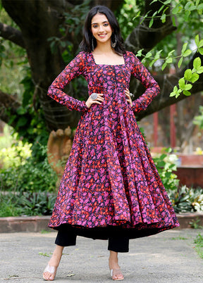 Multicolor Readymade Georgette Long Kurti