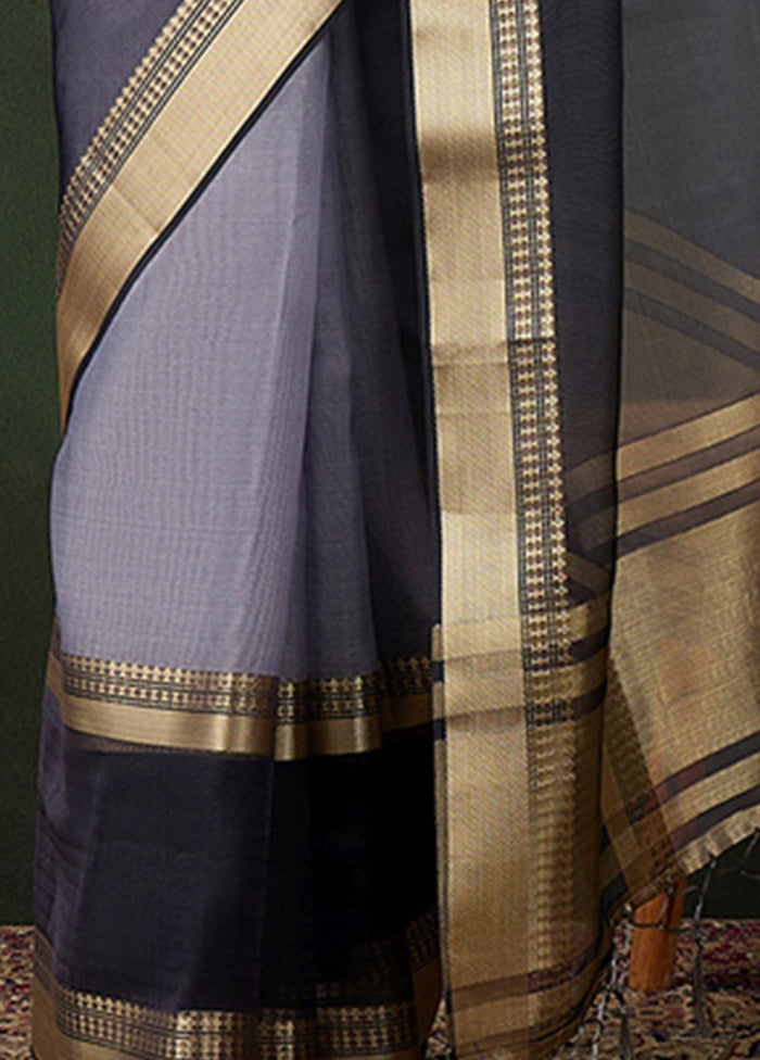 Grey Organza Saree With Blouse Piece