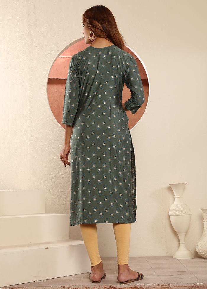 Green Readymade Viscose Kurti