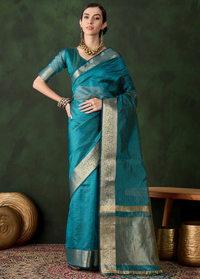 Firoza Organza Saree With Blouse Piece