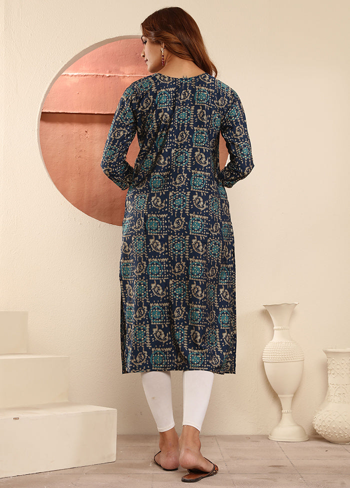 Blue Readymade Viscose Kurti