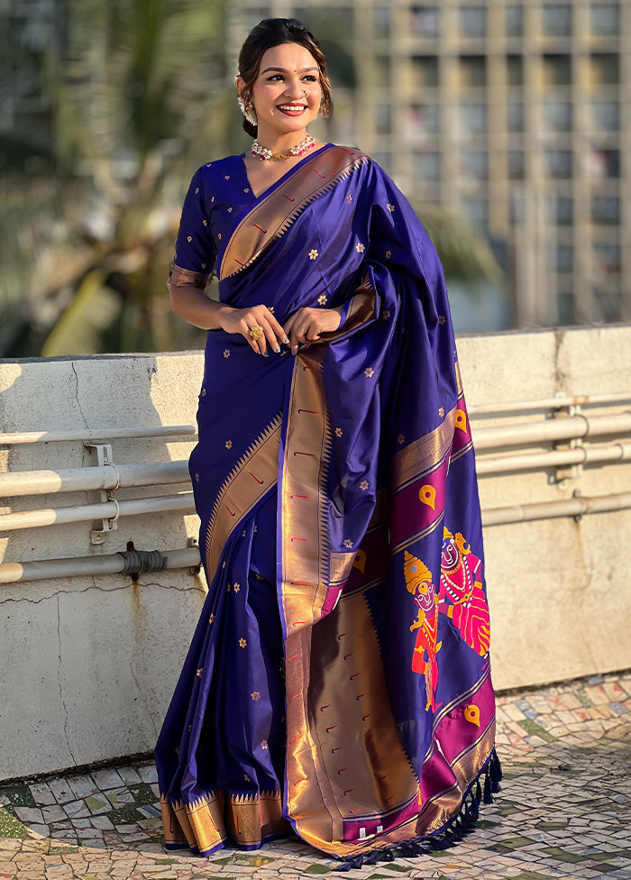 Lavender Spun Silk Saree With Blouse Piece