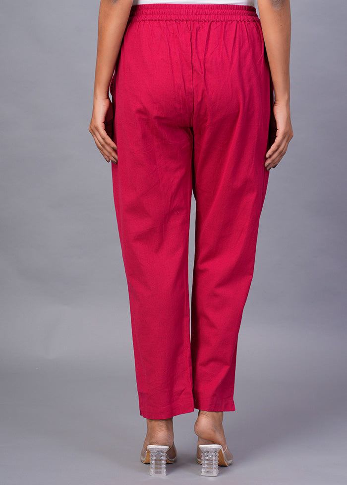 Pink Cotton Festive Pant