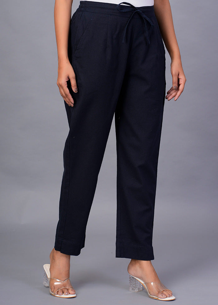 Blue Cotton Festive Pant