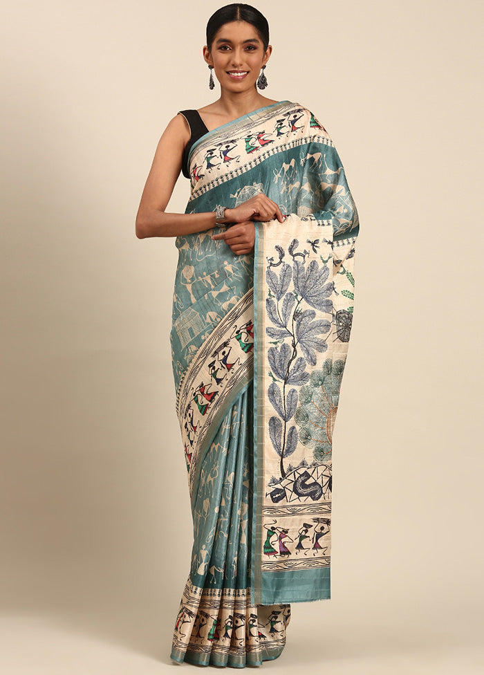 Firoza Cotton Saree With Blouse Piece