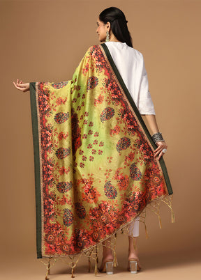 Green Art Silk Dupatta