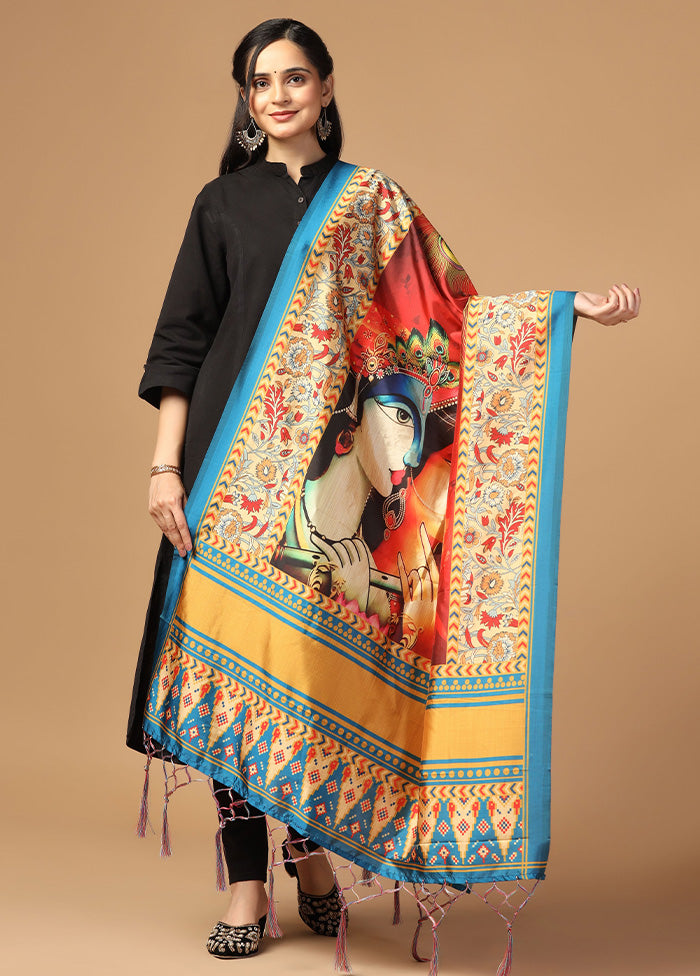 Orange Art Silk Dupatta