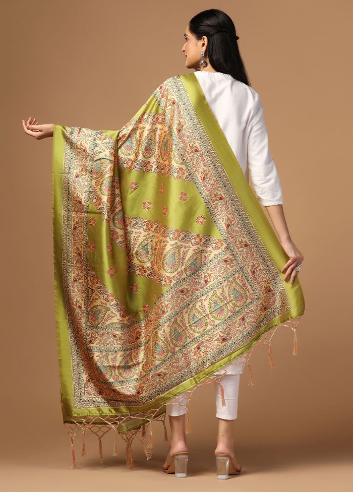 Green Art Silk Dupatta