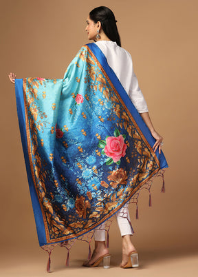 Blue Art Silk Dupatta