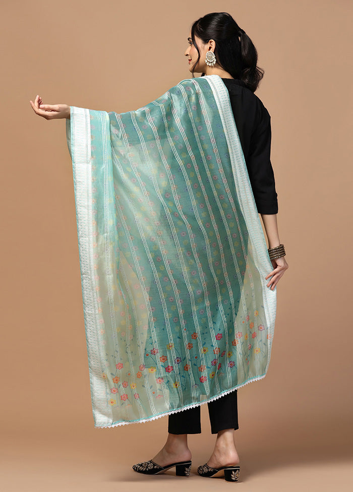 Sea Green Organza Dupatta