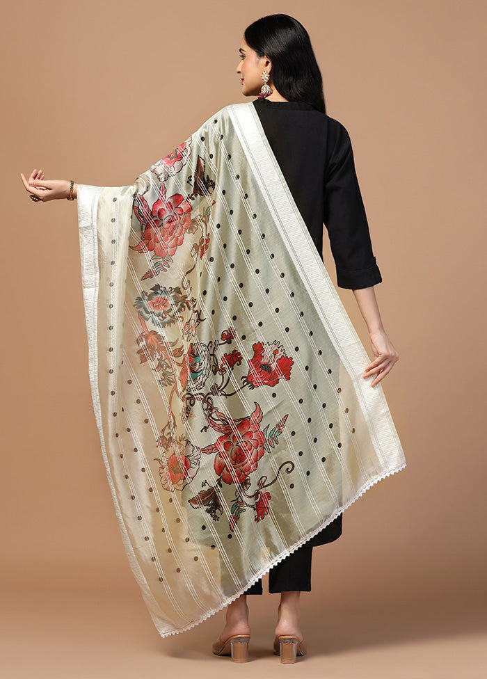 Cream Organza Dupatta