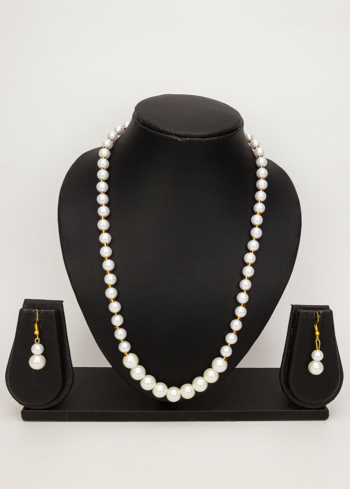 White Pearl Kundan Stone Work Necklace