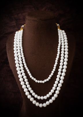 White Pearl Kundan Stone Work Necklace