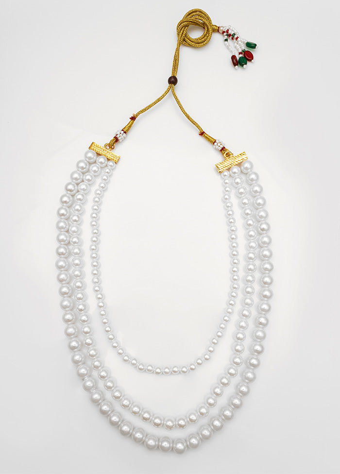 White Pearl Kundan Stone Work Necklace