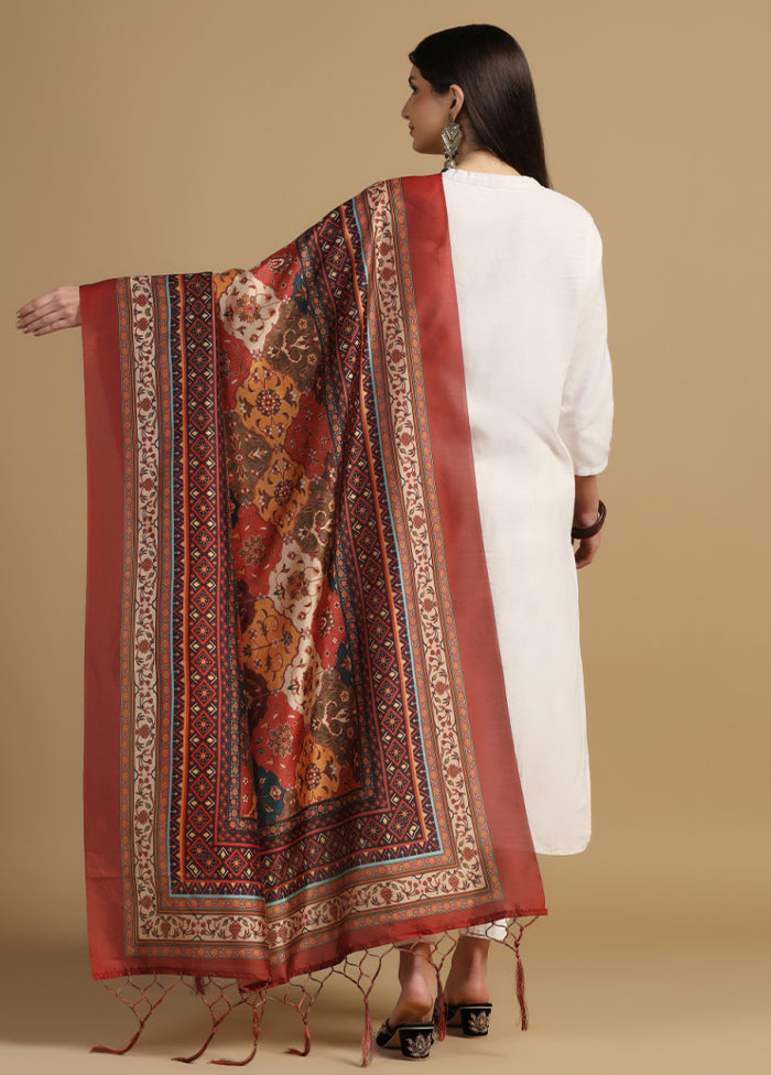 Brown Banarasi Silk Dupatta