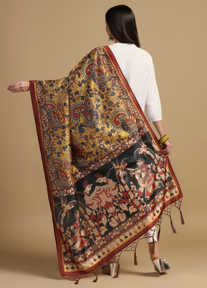 Mustard Banarasi Silk Dupatta