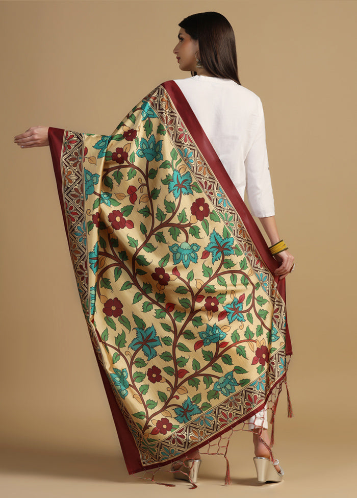 Yellow Banarasi Silk Dupatta