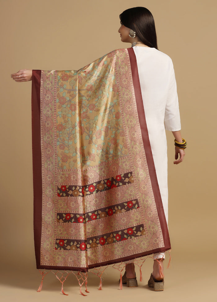 Maroon Banarasi Silk Dupatta