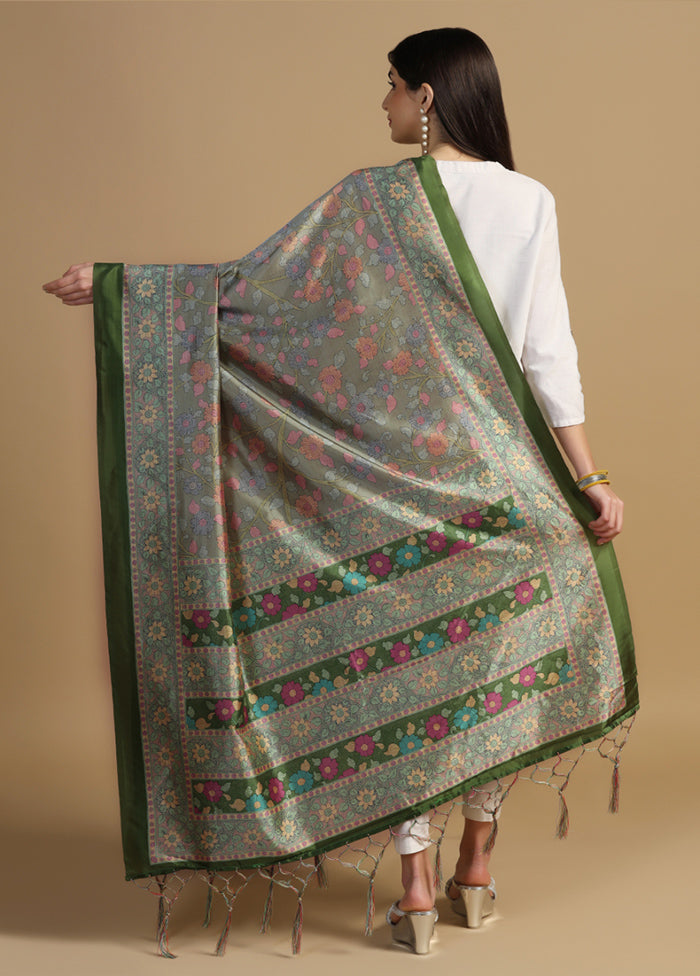 Green Banarasi Silk Dupatta