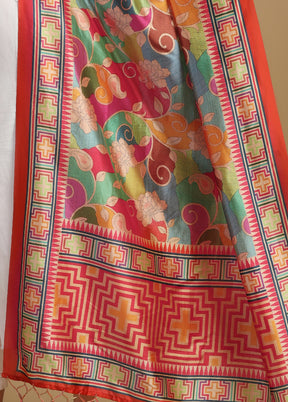 Red Banarasi Silk Dupatta