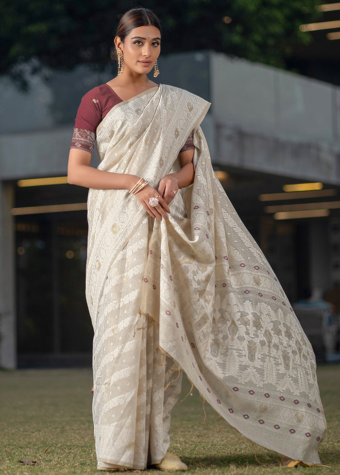 Mauve Silk Saree With Blouse Piece