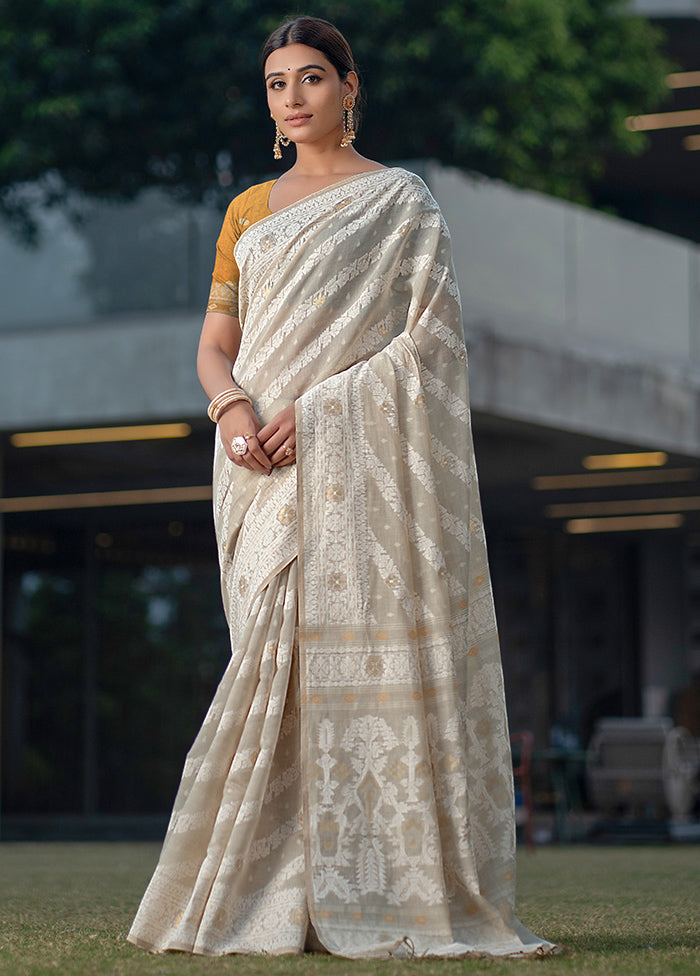 Mustard Silk Saree With Blouse Piece