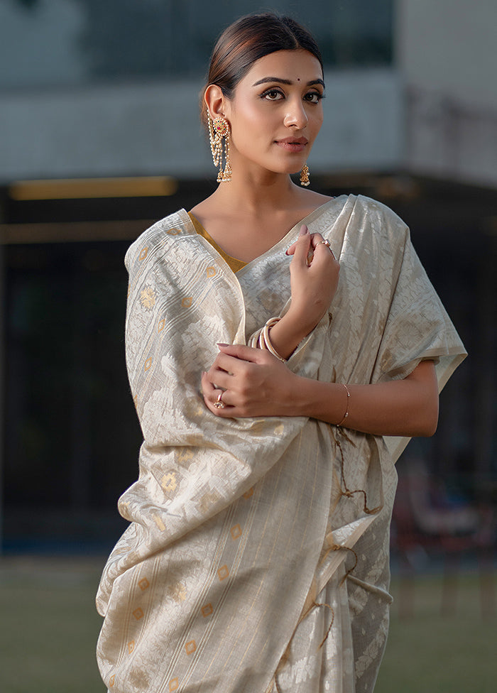 Mustard Silk Saree With Blouse Piece