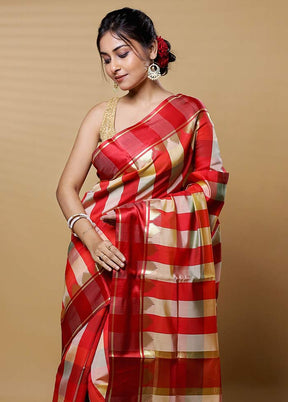 Multicolor Cotton Saree With Blouse Piece