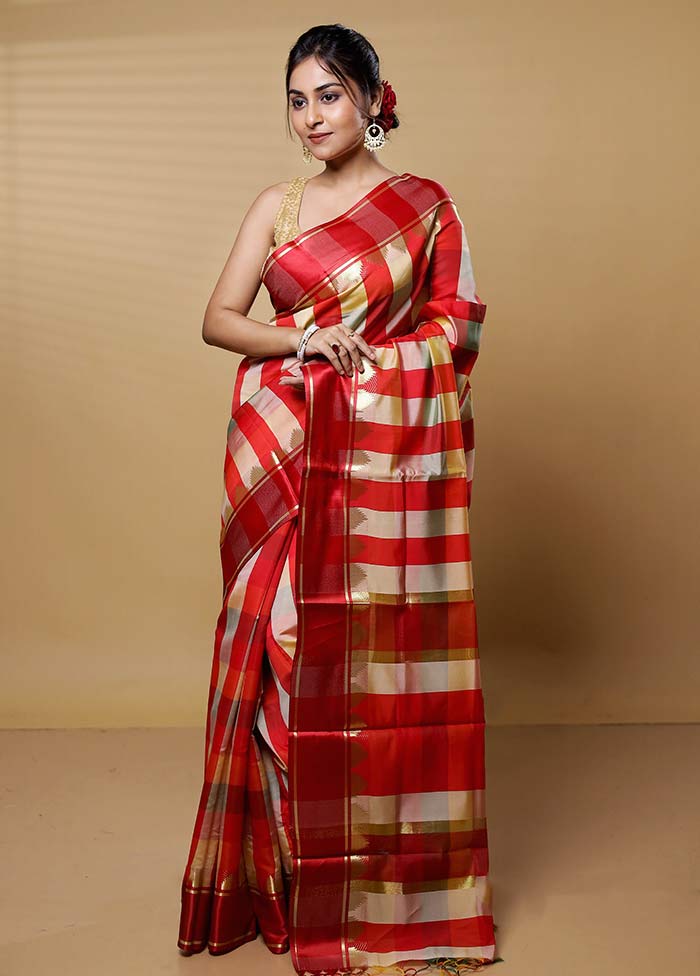 Multicolor Cotton Saree With Blouse Piece