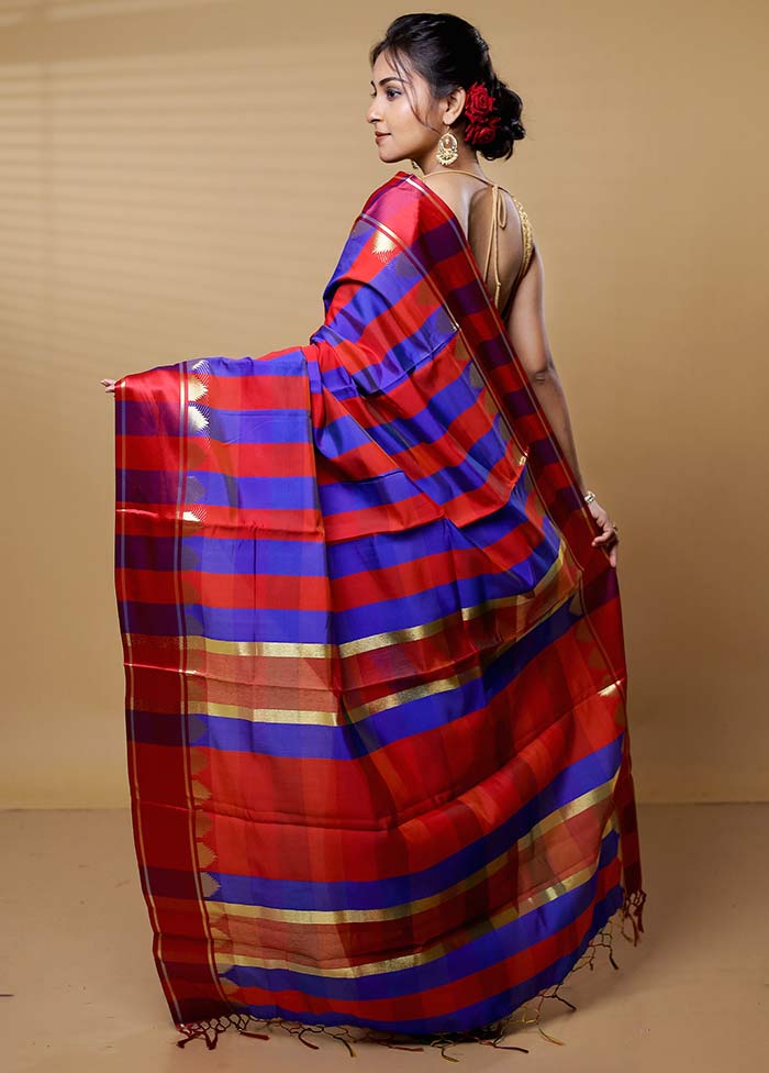 Multicolor Cotton Saree With Blouse Piece