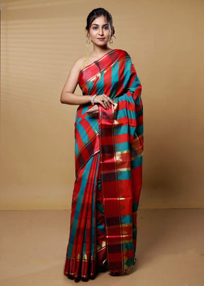 Multicolor Cotton Saree With Blouse Piece