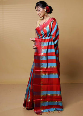 Multicolor Cotton Saree With Blouse Piece