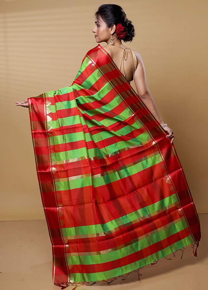 Multicolor Cotton Saree With Blouse Piece