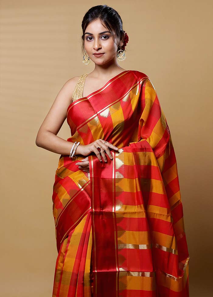 Multicolor Cotton Saree With Blouse Piece