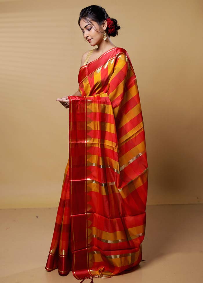 Multicolor Cotton Saree With Blouse Piece