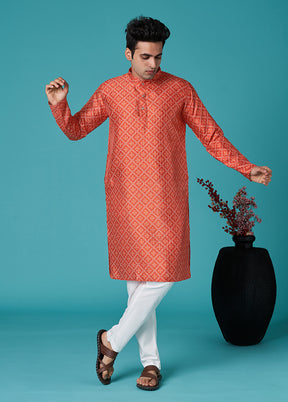 Multicolor Sequence Work Silk Kurta - Indian Silk House Agencies