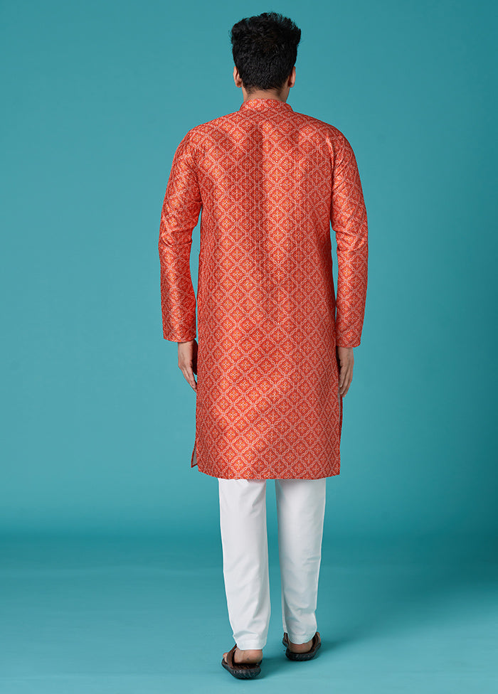 Multicolor Sequence Work Silk Kurta - Indian Silk House Agencies