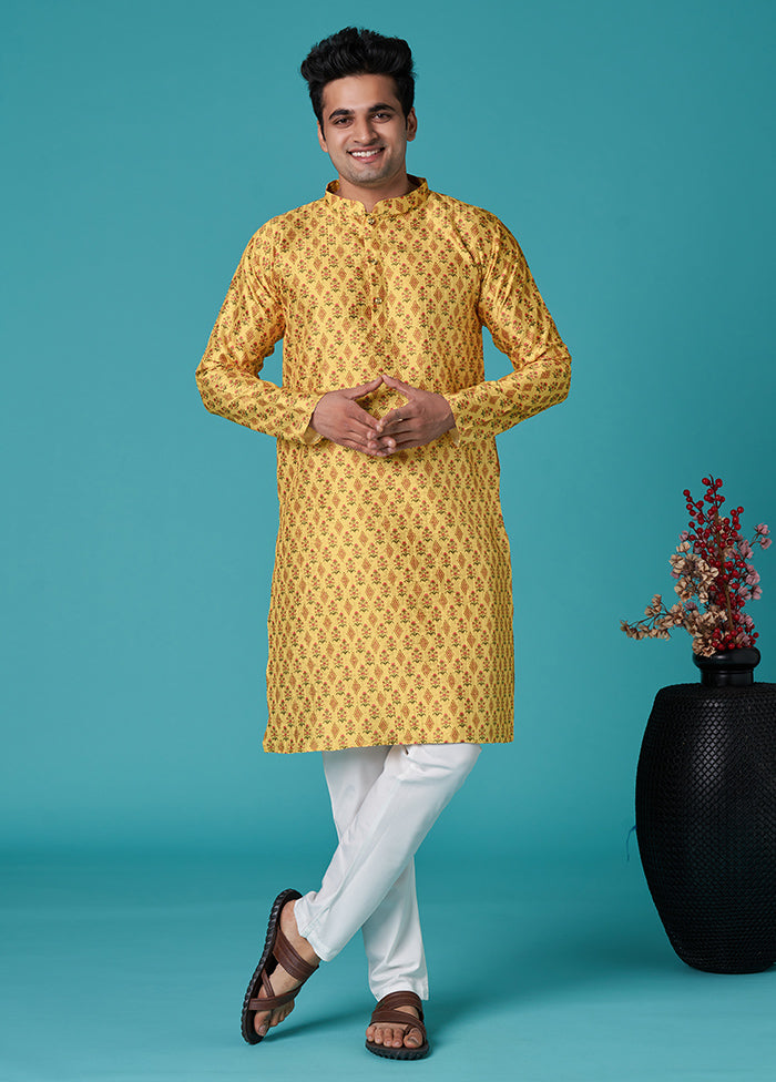 Multicolor Sequence Work Silk Kurta - Indian Silk House Agencies