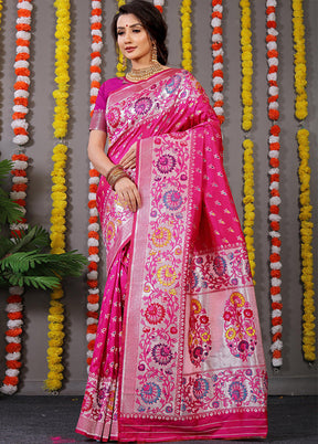 Rani Dupion Silk Saree With Blouse Piece - Indian Silk House Agencies