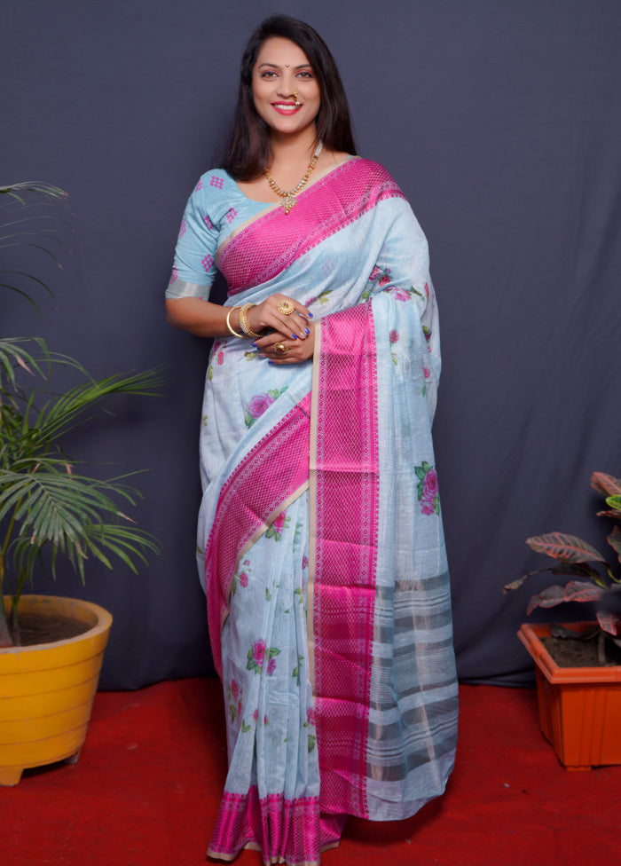 Pink Dupion Silk Saree With Blouse Piece - Indian Silk House Agencies