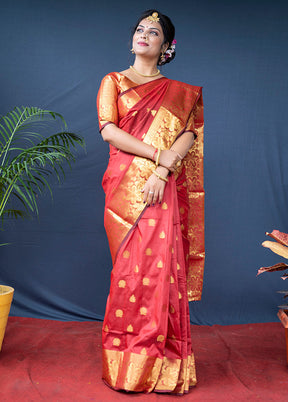 Rani Dupion Silk Saree With Blouse Piece - Indian Silk House Agencies